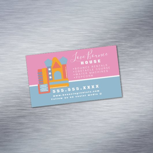 バウンスハウスバウンスジャンプビジネス マグネット名刺 (インサイチュ)