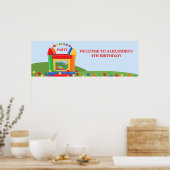 バウンスハウスバースデーパーティバナー ポスター (キッチン)