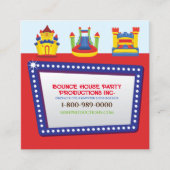 バウンスハウスバースデーパーティーあなたの名刺 スクエア名刺 (正面)