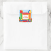 バウンスハウスバースデーパーティーステッカー スクエアシール (バッグ)