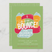 バウンスハウスバースデーパーティーデザイン 招待状 (正面/裏面)