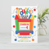 バウンスハウスバースデーパーティードメント招待状 招待状 (スタンド正面)