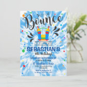 バウンスハウスパーティの招待状ボーイジャンピングキャッスル 招待状 (スタンド正面)