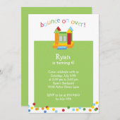 バウンスハウスパーティの招待状 招待状 (正面/裏面)