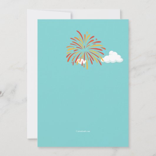 バウンスハウスパーティの招待状 招待状 (裏面)