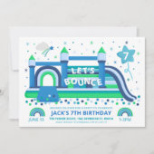 バウンスハウスパーティの招待状 招待状 (正面)