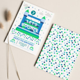 バウンスハウスパーティの招待状 招待状