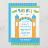 バウンスハウスパーティの招待状 招待状 (正面/裏面)