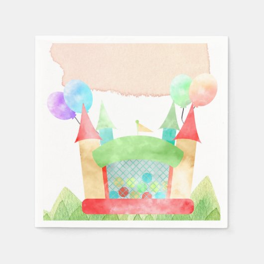バウンスハウスパーティー スタンダードカクテルナプキン (正面)