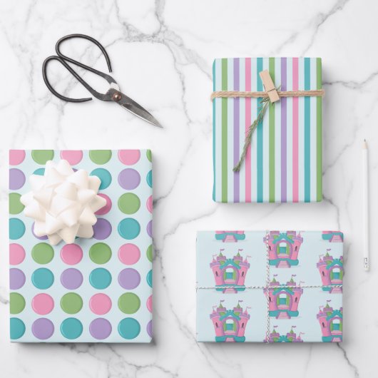 バウンスハウスパーティー ラッピングペーパーシート (正面)