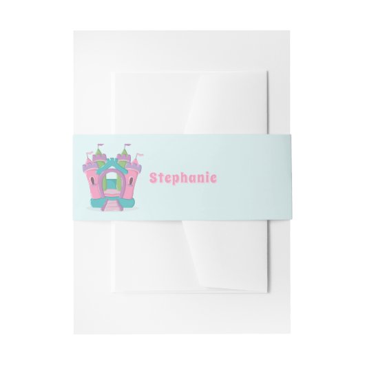 バウンスハウスパーティー 招待状ベリーバンド (正面例)