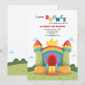 バウンスハウスパーティー 招待状 (正面/裏面)