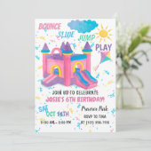 バウンスハウスピンク 招待状 (スタンド正面)