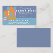 バウンスハウスロゴパーティーカーニバルレンタルピンクブルー 名刺