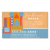 バウンスハウスロゴパーティーカーニバルレンタル事業 マグネット名刺 (正面)