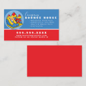 バウンスハウスロゴパーティーレンタルレッドブルー 名刺 (正面/裏面)