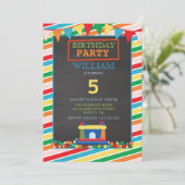 バウンスハウス子供の誕生日パーティの招待状 招待状 (スタンド正面)