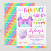 バウンスハウス招待状、バウンスする招待状 招待状 (正面/裏面)