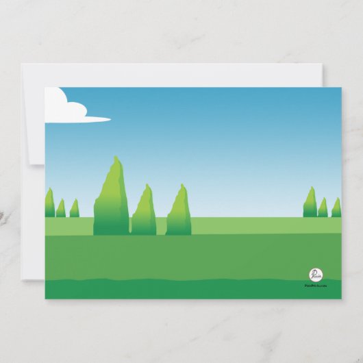 バウンスハウス招待状 招待状 (裏面)