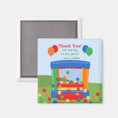 バウンスハウス誕生日サンキューマグネット マグネット (正面/裏面)