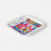 バウンスハウス誕生日バッシュ ペーパープレート (傾斜あり)