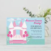 バウンスハウス誕生日パーティーの招待状 招待状 (スタンド正面)