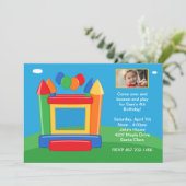 バウンスハウス誕生日パーティーの招待 招待状 (スタンド正面)