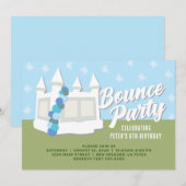 バウンスハウス誕生日パーティー 招待状 (正面/裏面)