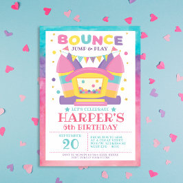 バウンスハウス誕生日パーティー 招待状