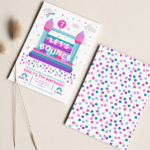 バウンスハウス誕生日招待状