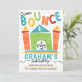 バウンスハウス誕生日招待状 招待状 (スタンド正面)