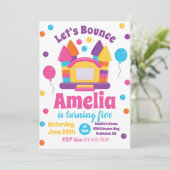 バウンスハウス誕生日招待状 招待状 (スタンド正面)