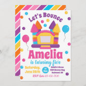 バウンスハウス誕生日招待状 招待状 (正面/裏面)