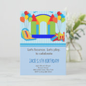 バウンスハウス誕生日招待状 招待状 (スタンド正面)