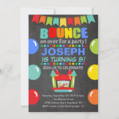 バウンスハウス誕生日招待状 招待状 (正面)