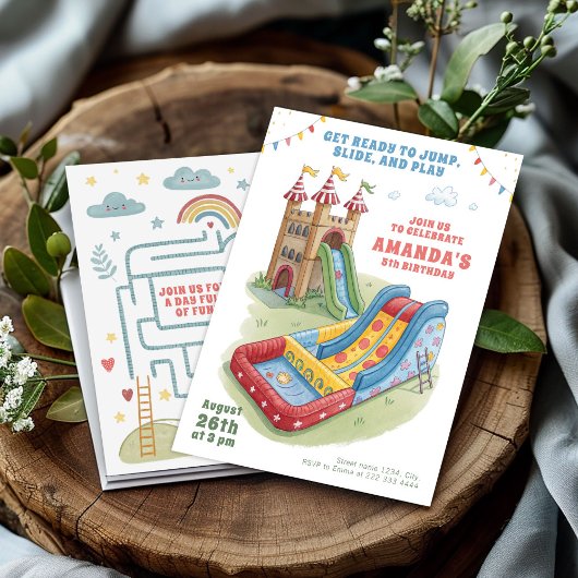 バウンスハウス誕生日 招待状