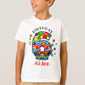 バウンスハウス6番目の誕生日パーティシャツキャッスル Tシャツ (正面)