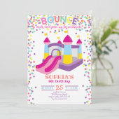 バウンスハウス·ガカラフルール·レインボーバースデー·パーティー 招待状 (スタンド正面)