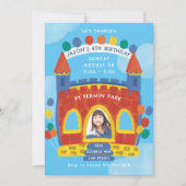 バウンスハウス キッズバースデーパーティー 招待状 (正面)