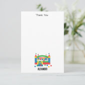 バウンスハウス ジャンピングキャッスル ボール かわいい子供 サンキューカード (スタンド正面)