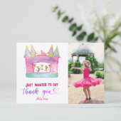 バウンスハウス ジャンプ 遊び 体操 子供 誕生日 サンキューカード (スタンド正面)