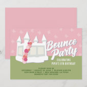 バウンスハウス バースデーパーティー 招待状 (正面/裏面)