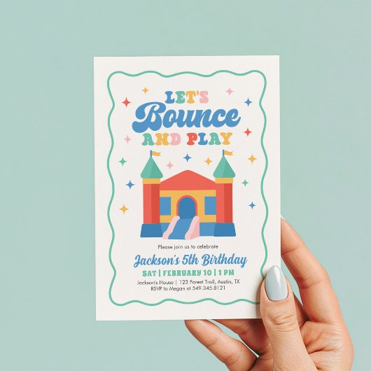 バウンスハウス バースデーパーティー 招待状