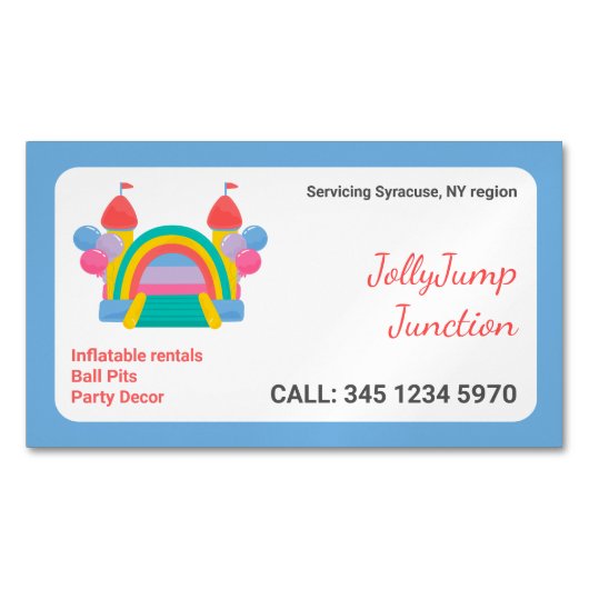 バウンスハウス マグネット名刺 (正面)