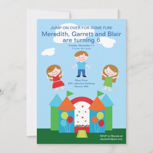 バウンスハウス 招待状 (正面)