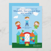 バウンスハウス 招待状 (正面/裏面)