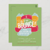 バウンスハウス 誕生日パーティーデザイン招待状 ポストカード (正面/裏面)