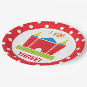 バウンスバースデーパーティープレート ペーパープレート (アングル)