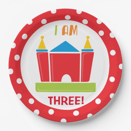 バウンスバースデーパーティープレート ペーパープレート (正面)