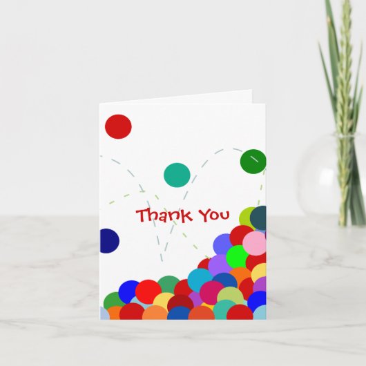 バウンスパーティーお礼ノートカード サンキューカード (正面)